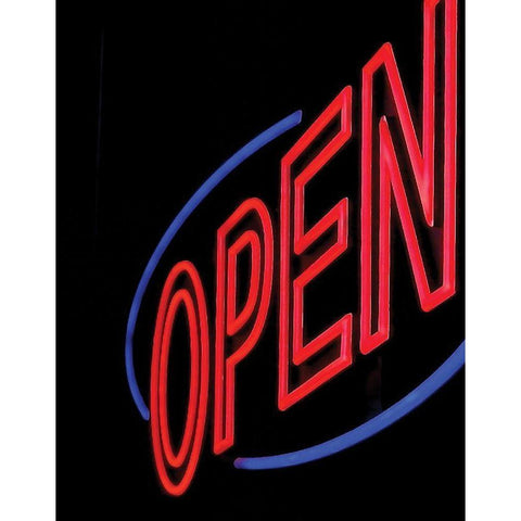 Open White Modern Wood Framed Art Print by Burkhart, Monika