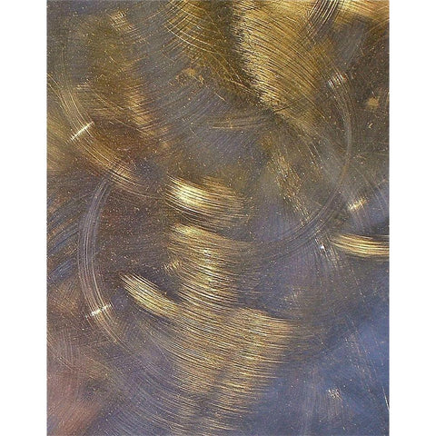 Gold Brushed Metal II Gold Ornate Wood Framed Art Print with Double Matting by Burkhart, Monika