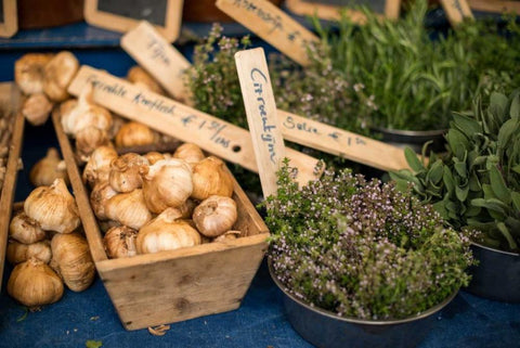 Farmers Market II Black Ornate Wood Framed Art Print with Double Matting by Berzel, Erin