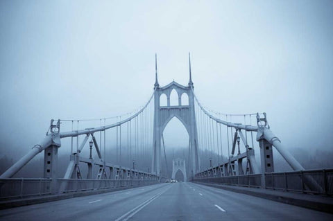 Westbound on the Bridge II Black Ornate Wood Framed Art Print with Double Matting by Berzel, Erin