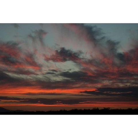 Cloudy Sunset II Black Modern Wood Framed Art Print by Berzel, Erin