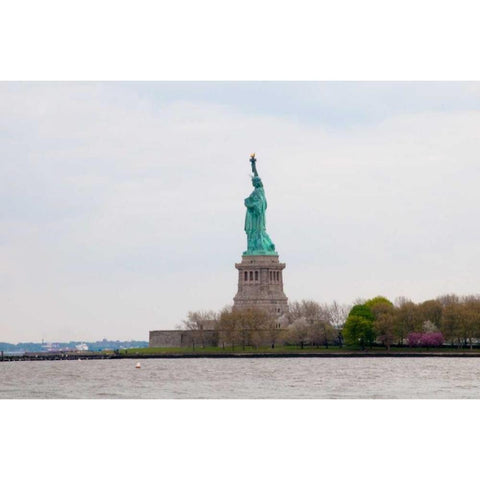 Statue of Liberty IV Gold Ornate Wood Framed Art Print with Double Matting by Berzel, Erin