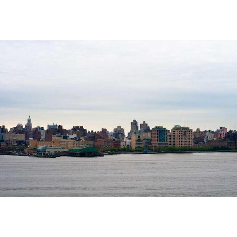 NYC and Hudson River I White Modern Wood Framed Art Print by Berzel, Erin