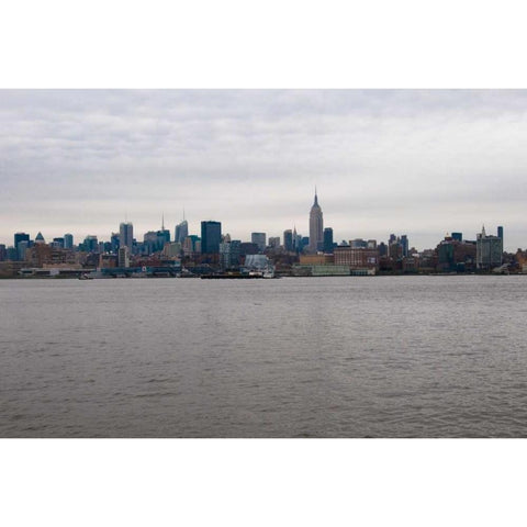 NYC Skyline I White Modern Wood Framed Art Print by Berzel, Erin