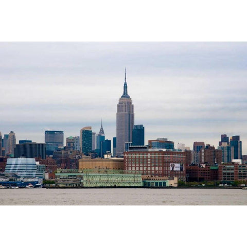 Empire State Building II Gold Ornate Wood Framed Art Print with Double Matting by Berzel, Erin