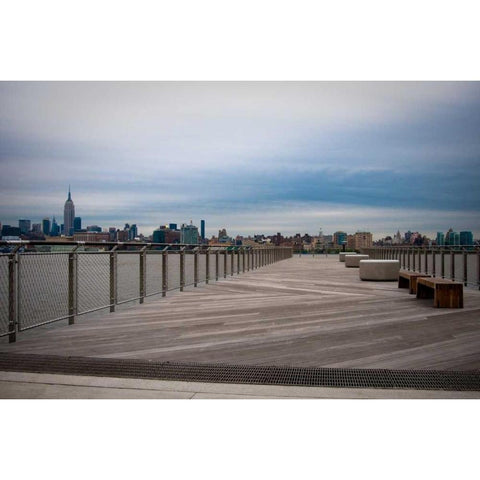 Pier C Park I White Modern Wood Framed Art Print by Berzel, Erin