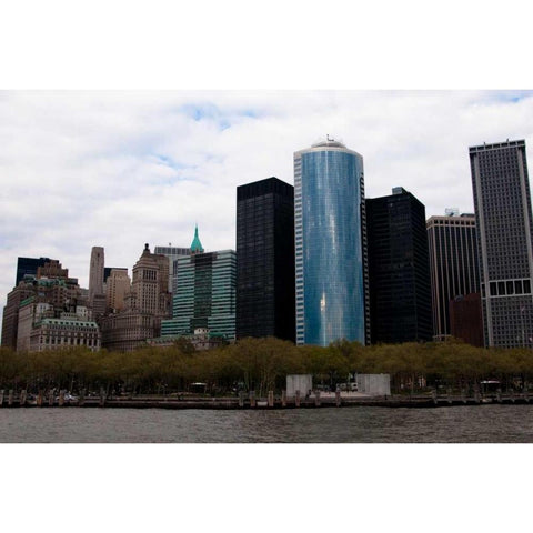 Lower Manhattan III White Modern Wood Framed Art Print by Berzel, Erin