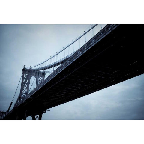 Manhattan Bridge I Black Modern Wood Framed Art Print with Double Matting by Berzel, Erin