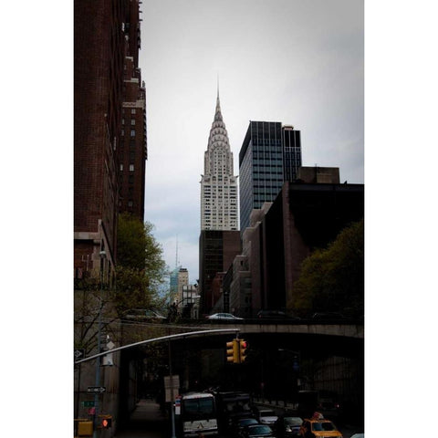 Chrysler Building I Black Modern Wood Framed Art Print with Double Matting by Berzel, Erin