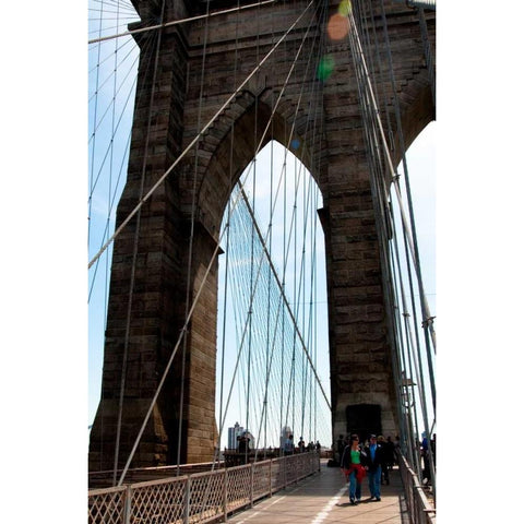 Brooklyn Bridge II Gold Ornate Wood Framed Art Print with Double Matting by Berzel, Erin