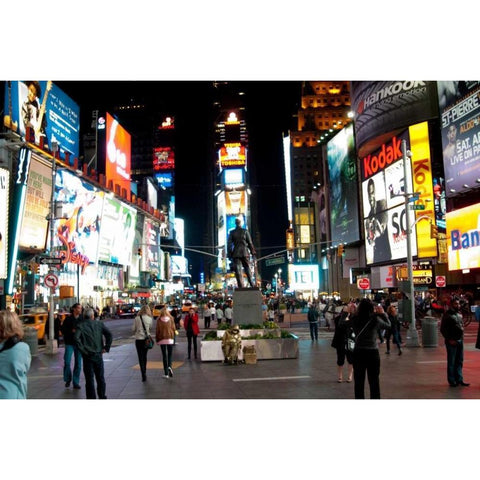 Times Square I White Modern Wood Framed Art Print by Berzel, Erin