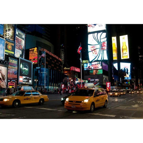 Times Square II White Modern Wood Framed Art Print by Berzel, Erin