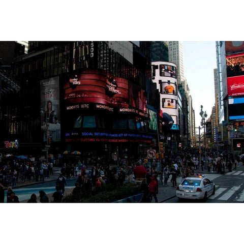 Times Square IV Black Modern Wood Framed Art Print with Double Matting by Berzel, Erin