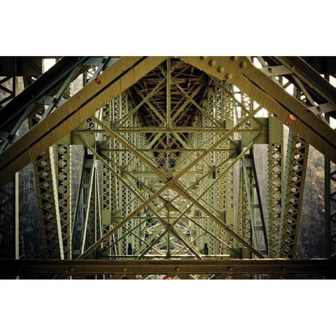 Deception Pass Bridge II White Modern Wood Framed Art Print by Berzel, Erin