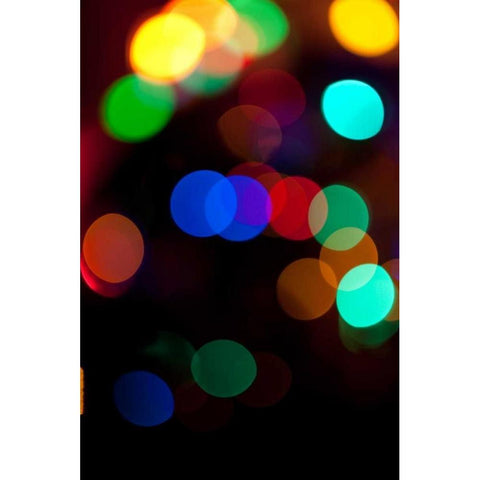 Colorful Bokeh White Modern Wood Framed Art Print by Berzel, Erin