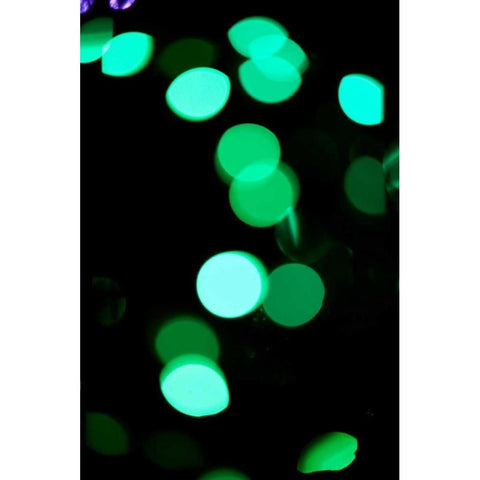 Green Bokeh Black Modern Wood Framed Art Print by Berzel, Erin