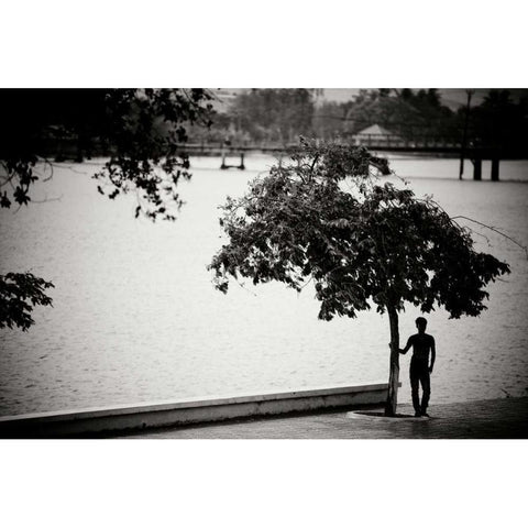 Kampot Riverside I White Modern Wood Framed Art Print by Berzel, Erin