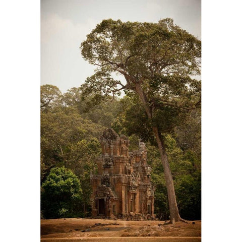 Prasat Suor Prat I Black Modern Wood Framed Art Print with Double Matting by Berzel, Erin