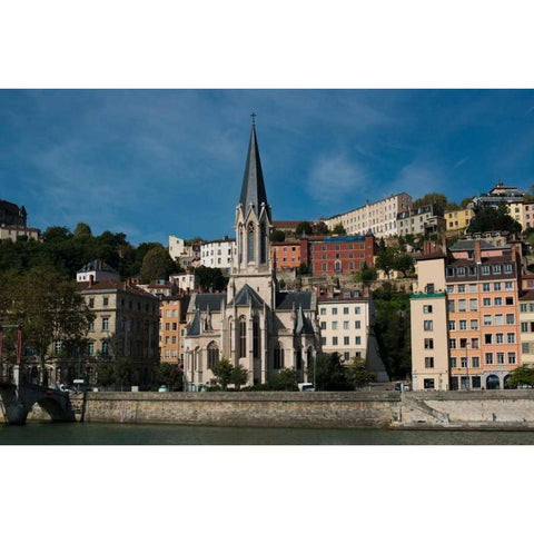 Vieux Lyon II Black Modern Wood Framed Art Print by Berzel, Erin