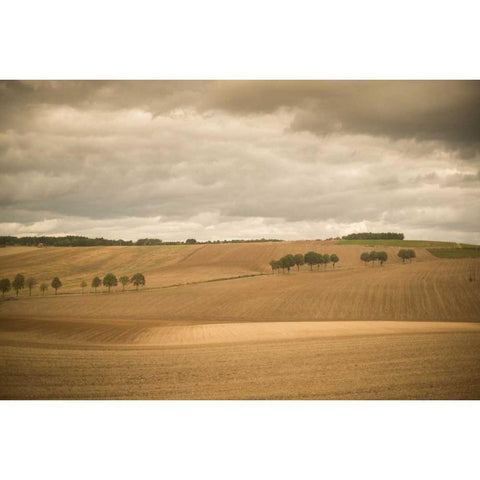 French Countryside I Black Modern Wood Framed Art Print with Double Matting by Berzel, Erin