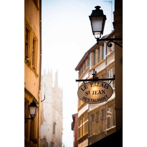 Rue Saint-Jean White Modern Wood Framed Art Print by Berzel, Erin