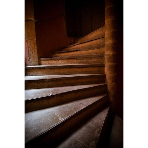 Old Lyon Stairway II Black Modern Wood Framed Art Print by Berzel, Erin