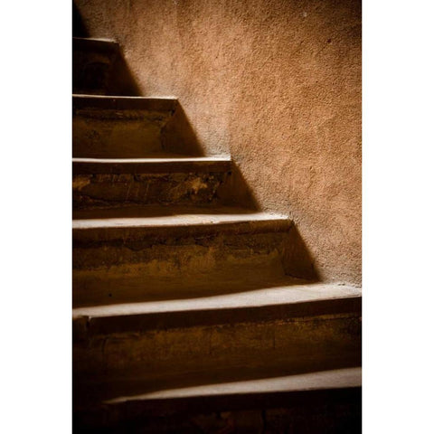 Old Lyon Stairway IV Black Modern Wood Framed Art Print with Double Matting by Berzel, Erin