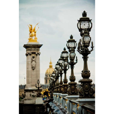 Pont Alexandre IV Gold Ornate Wood Framed Art Print with Double Matting by Berzel, Erin