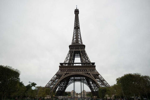 La Tour Eiffel I Black Ornate Wood Framed Art Print with Double Matting by Berzel, Erin