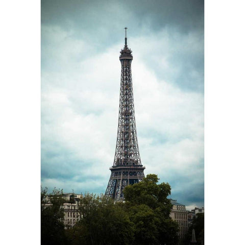 La Tour Eiffel III White Modern Wood Framed Art Print by Berzel, Erin