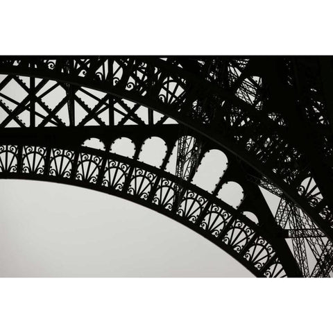 Eiffel Tower Latticework III Gold Ornate Wood Framed Art Print with Double Matting by Berzel, Erin