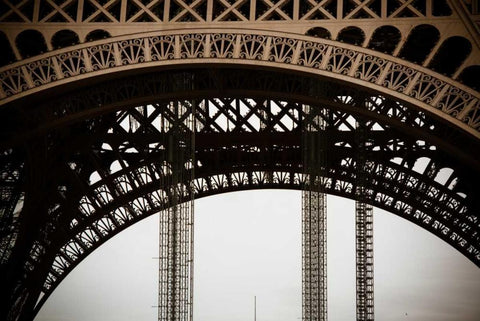 Eiffel Tower Arc II Black Ornate Wood Framed Art Print with Double Matting by Berzel, Erin