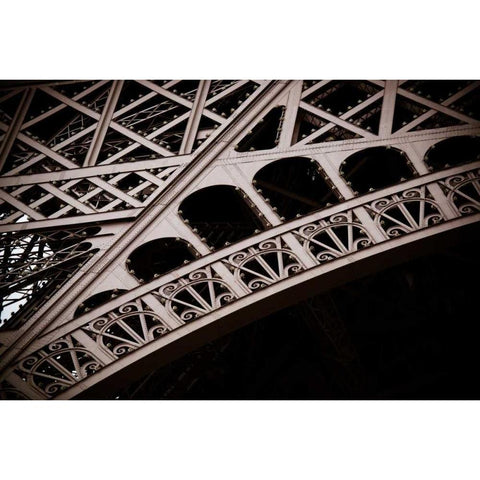 Eiffel Tower Detail I White Modern Wood Framed Art Print by Berzel, Erin