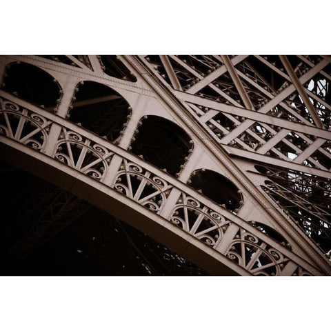 Eiffel Tower Detail II White Modern Wood Framed Art Print by Berzel, Erin