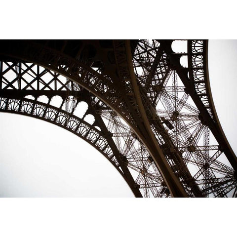 Eiffel Tower Framework I White Modern Wood Framed Art Print by Berzel, Erin