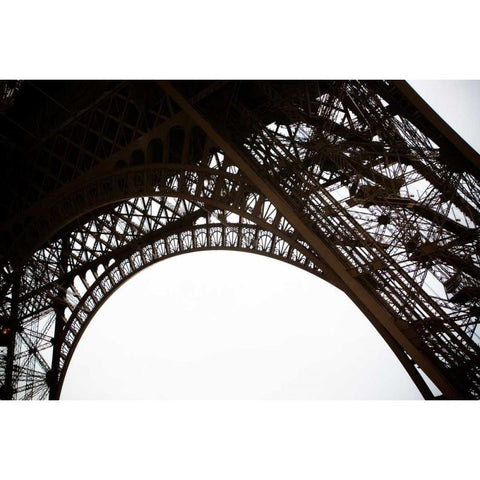 Eiffel Tower Framework II Black Modern Wood Framed Art Print with Double Matting by Berzel, Erin