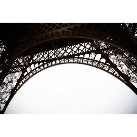 Eiffel Tower Framework III Black Modern Wood Framed Art Print with Double Matting by Berzel, Erin