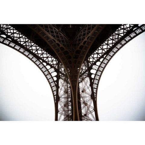 Eiffel Tower Framework IV White Modern Wood Framed Art Print by Berzel, Erin