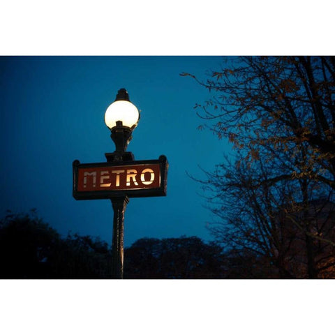 Paris Metro I White Modern Wood Framed Art Print by Berzel, Erin