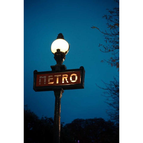 Paris Metro III Black Modern Wood Framed Art Print by Berzel, Erin