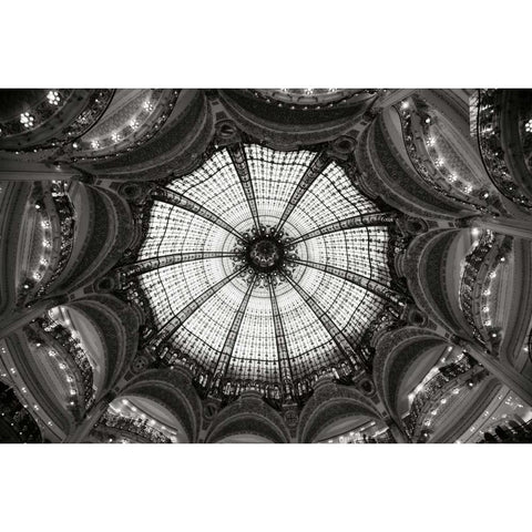 Galeries Lafayette IV BW White Modern Wood Framed Art Print by Berzel, Erin