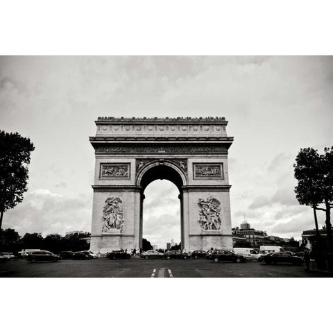 Arc de Triomphe I Black Modern Wood Framed Art Print with Double Matting by Berzel, Erin