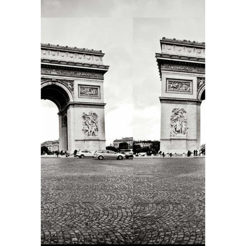 Ave Champs Elysees V Black Modern Wood Framed Art Print with Double Matting by Berzel, Erin