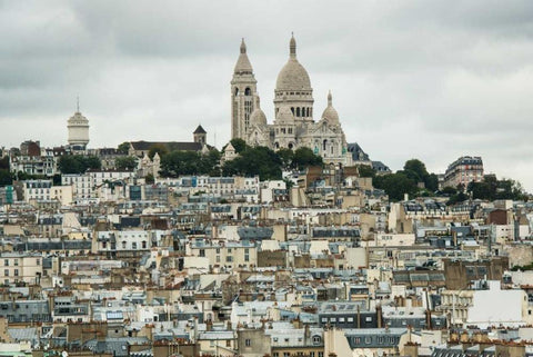 Sacre Coeur I White Modern Wood Framed Art Print with Double Matting by Berzel, Erin