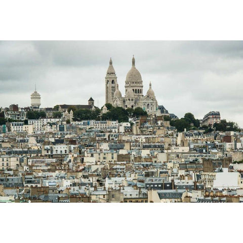 Sacre Coeur I Black Modern Wood Framed Art Print with Double Matting by Berzel, Erin