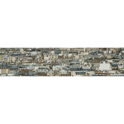 Montmartre Panoramic II White Modern Wood Framed Art Print by Berzel, Erin