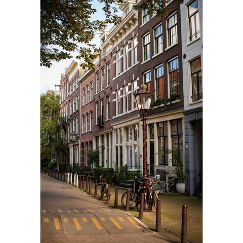 Amsterdam Road II Black Modern Wood Framed Art Print with Double Matting by Berzel, Erin