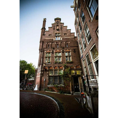 OZ Voorburgwal III Black Modern Wood Framed Art Print with Double Matting by Berzel, Erin