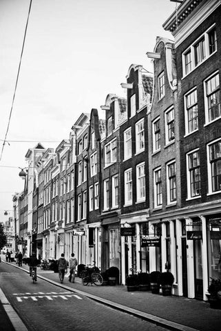 Amsterdam Herenstraat Black Ornate Wood Framed Art Print with Double Matting by Berzel, Erin