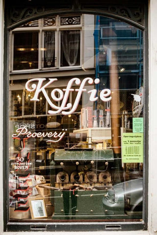 Amsterdam Reflections White Modern Wood Framed Art Print with Double Matting by Berzel, Erin